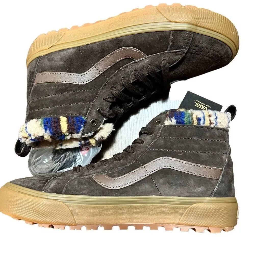 Vans Brown Gum Suede Sk8-Hi MTE-1 High Top Sneakers Shoes Size 10 women’s NWT